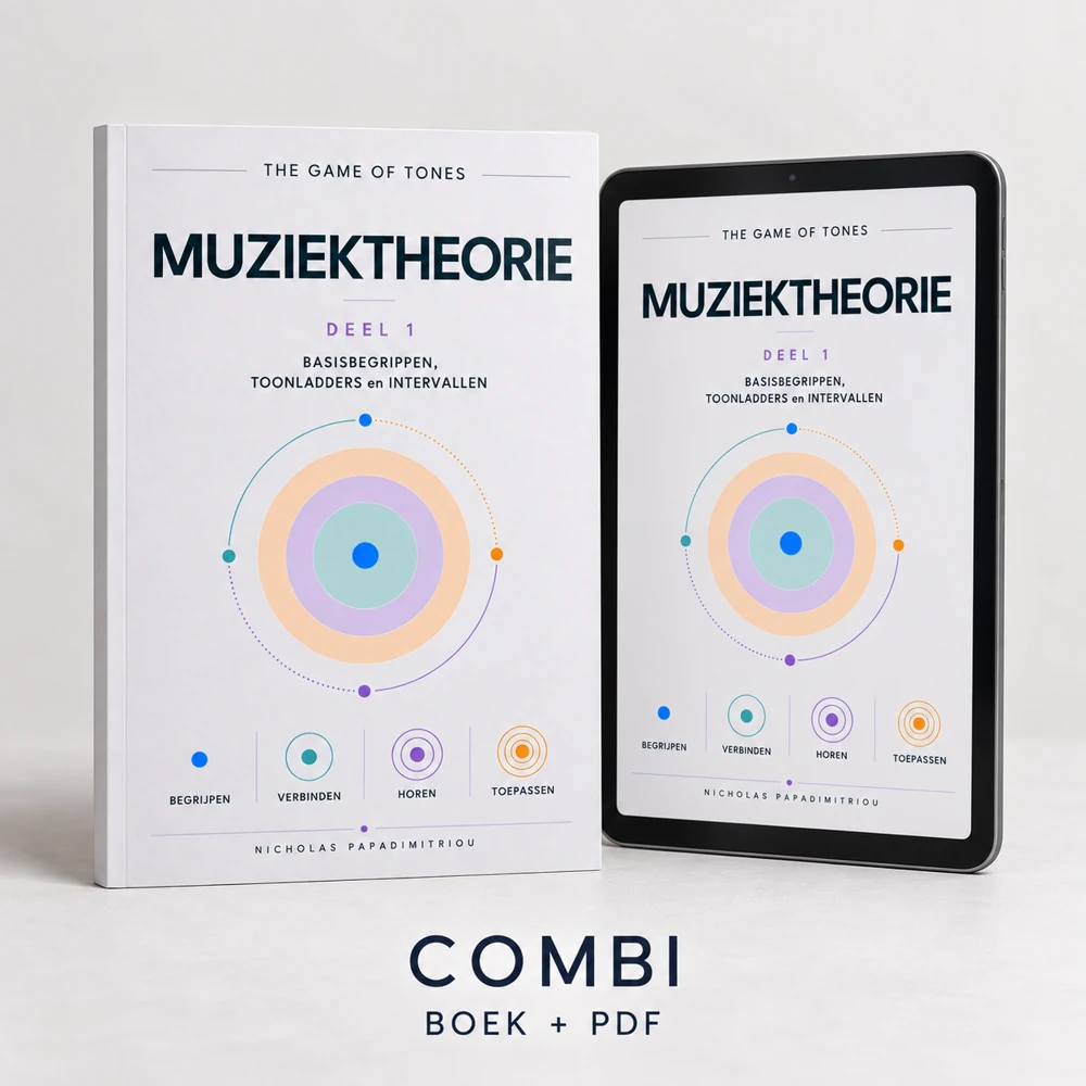 The printed book and digital PDF of the Dutch edition of Music Theory, Volume 1 together